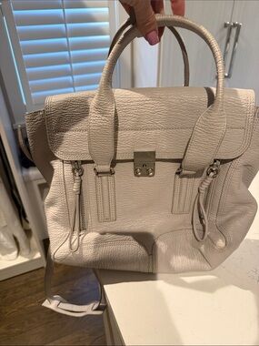 3.1 Phillip Lim Cream Pebbled Leather Backpack Crossbody